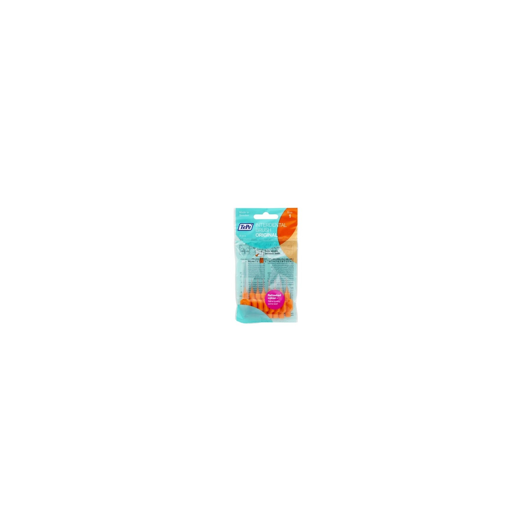 TePe Orange Interdental Brush ISO Size 1 0.45mm - Pack of 8