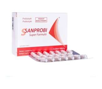 Sanprobi Super Formula 40 Capsules - 7 Probiotics & Prebiotics Bacterial Culture