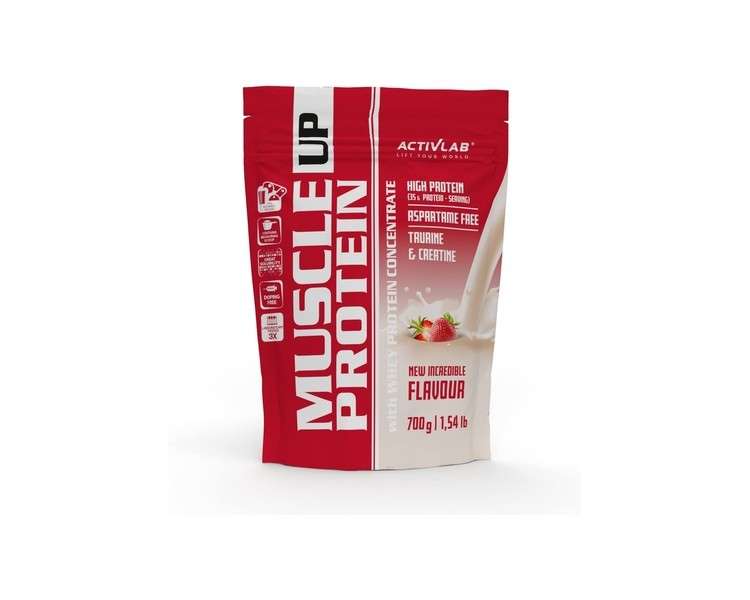 Activlab Muscle Up Protein 700g 14 Servings 70g Protein 6g Creatine 6g Taurine - Strawberry