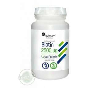 Biotin 2500mcg Hair Skin Nail Aliness 120 Tablets