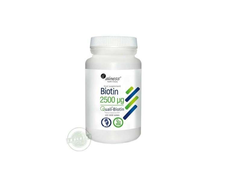 Biotin 2500mcg Hair Skin Nail Aliness 120 Tablets