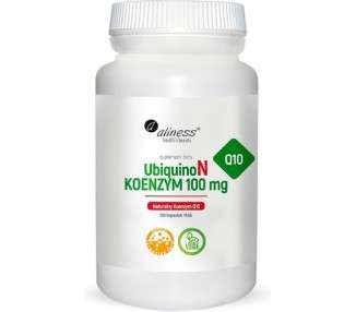 Ubiquinon Natural Coenzyme Q10 100mg Aliness 100 Vegan Capsules