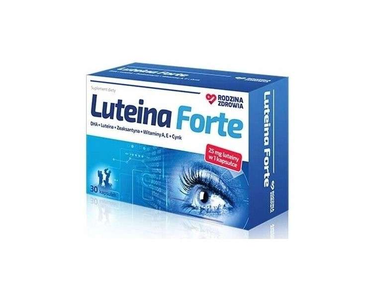 Rodzina Zdrowia Lutein Forte 30 Capsules - a Source of Zinc and Vitamin A