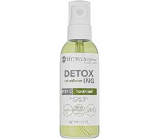 Bell Hypoallergenic Detoxing Toner Mist Moisturizing and Protect with Matcha Tea Extract Anti-Pollution Vegan 50g