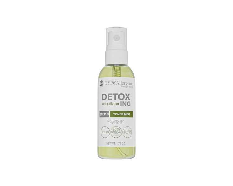 Bell Hypoallergenic Detoxing Toner Mist Moisturizing and Protect with Matcha Tea Extract Anti-Pollution Vegan 50g