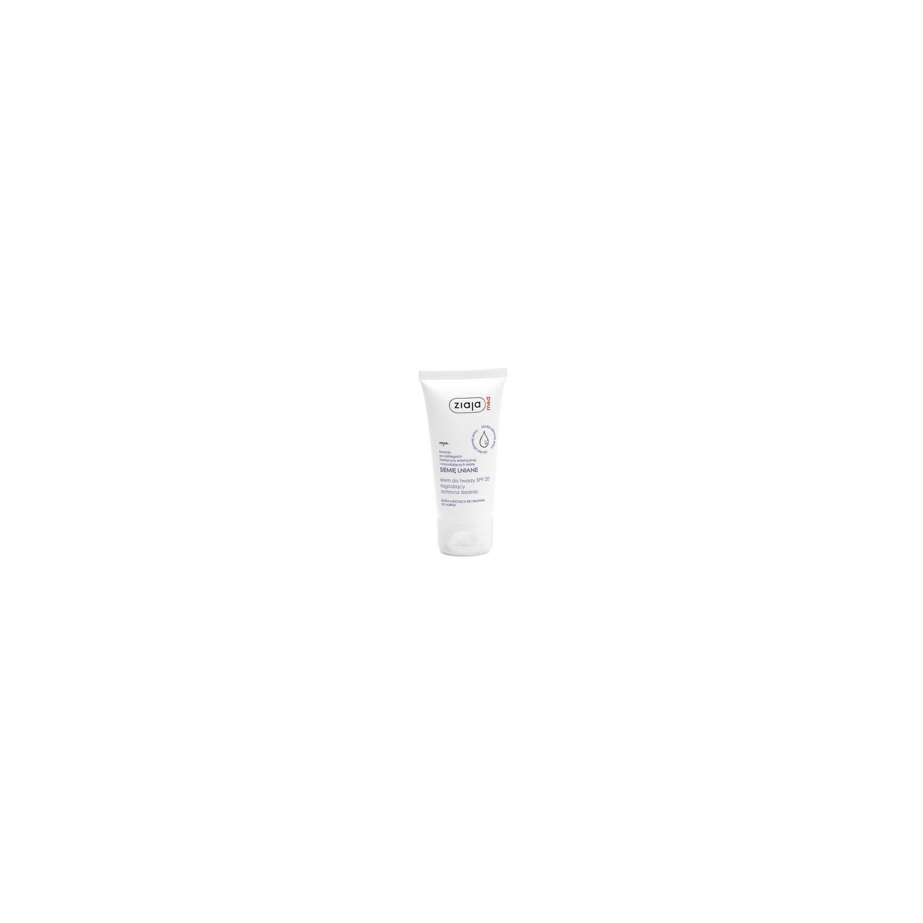 Ziaja Med Flaxseed Treatment Face Cream SPF 20 Soothing Medium Protection