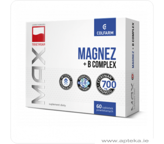 Max Magnesium + B Complex Stress Overwork 60 Tablets