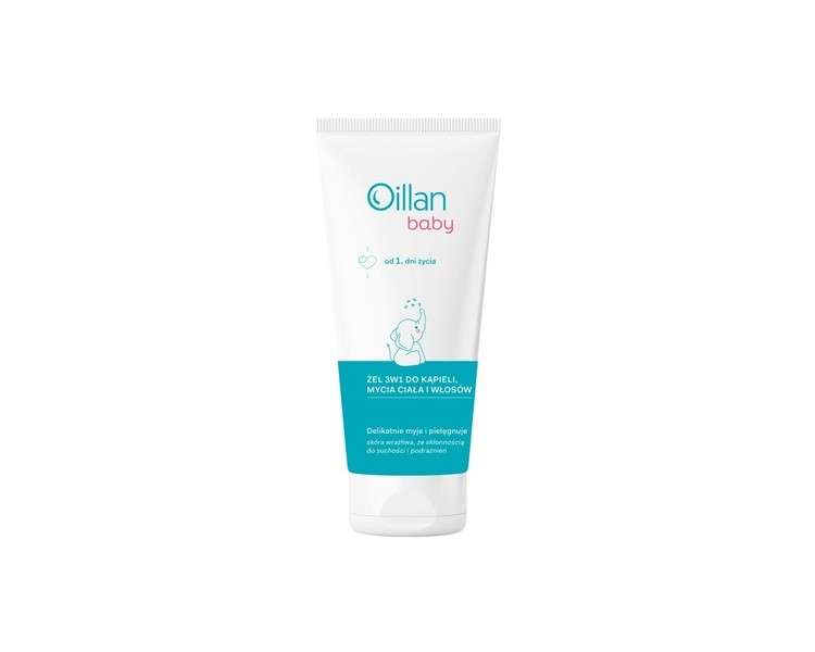 Oillan Baby 3in1 Shower Gel, Body and Hair Wash 200ml