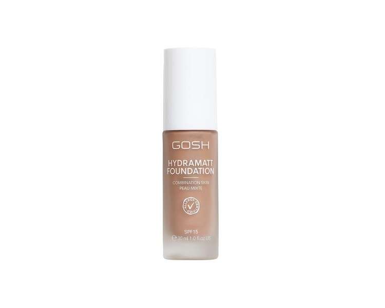 GOSH Foundation with SPF 15 for Light and Dark Skin Vegan Mattifying Makeup for Dry, Sensitive and Oily Skin - 012R