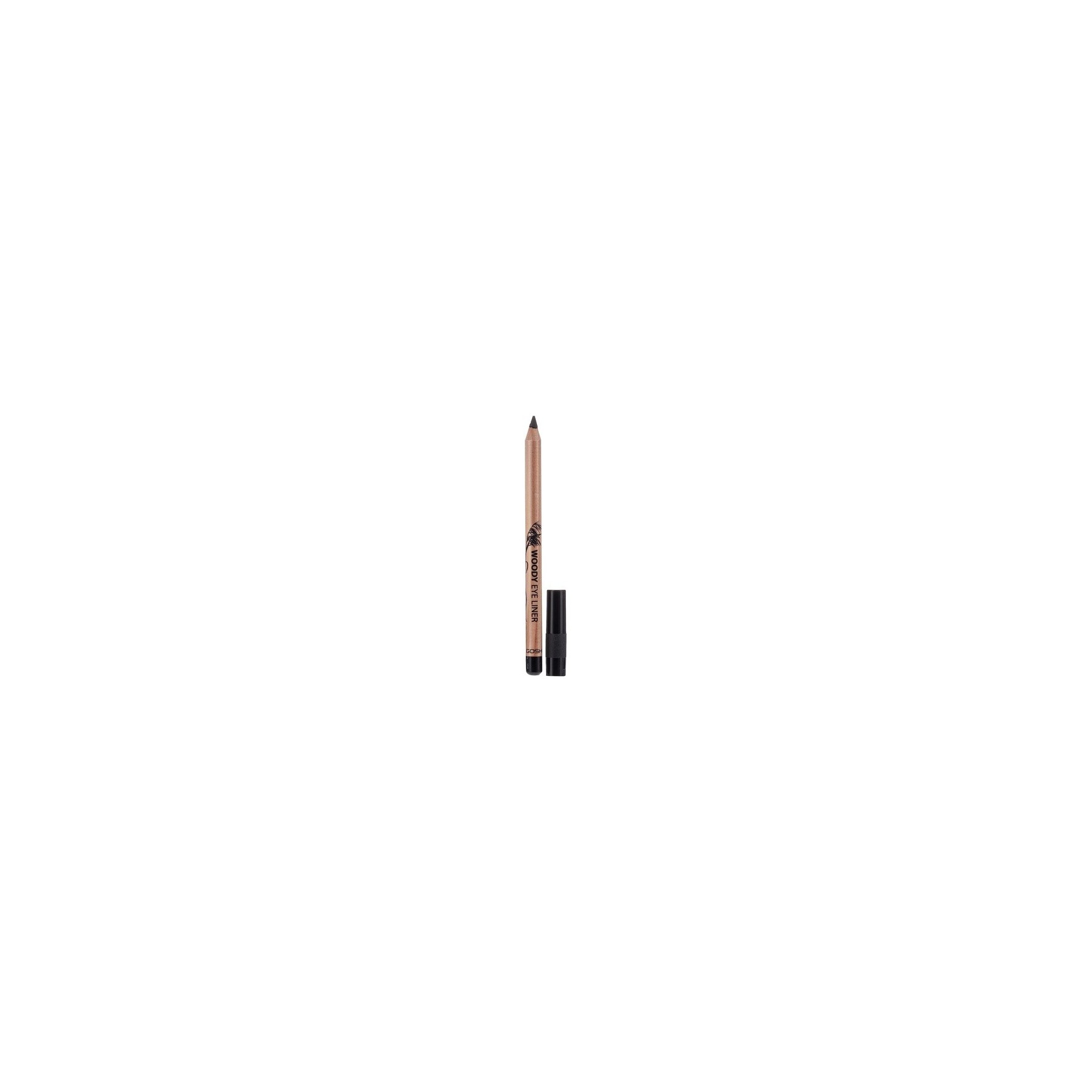 GOSH Woody Eye Liner Waterproof Eye Pencil 001 Ebony Black
