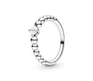 PANDORA Ring Pearls with Milky White Crystal Silver 19886704