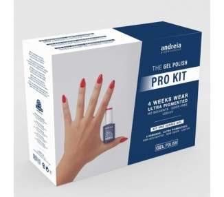 Andreia Professional Gel Nail Kit - PRO Kit with Ultrabond Nail Primer, Gel Base and Top Coat, The Gel Polish, Remover, Prep + Clean Cleanser, Washable Buffer & Nail File