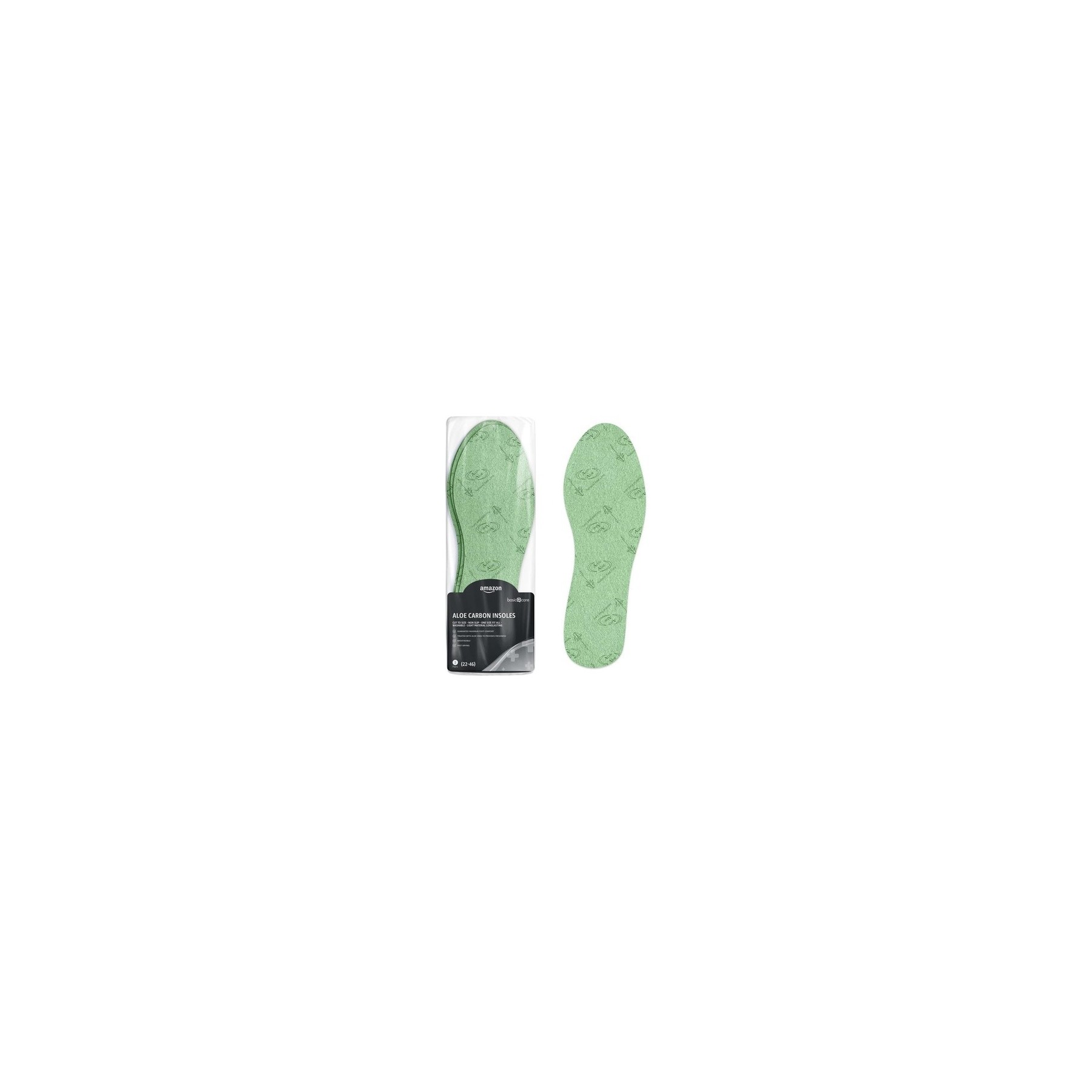 Amazon Basic Care Active Carbon Insoles Green