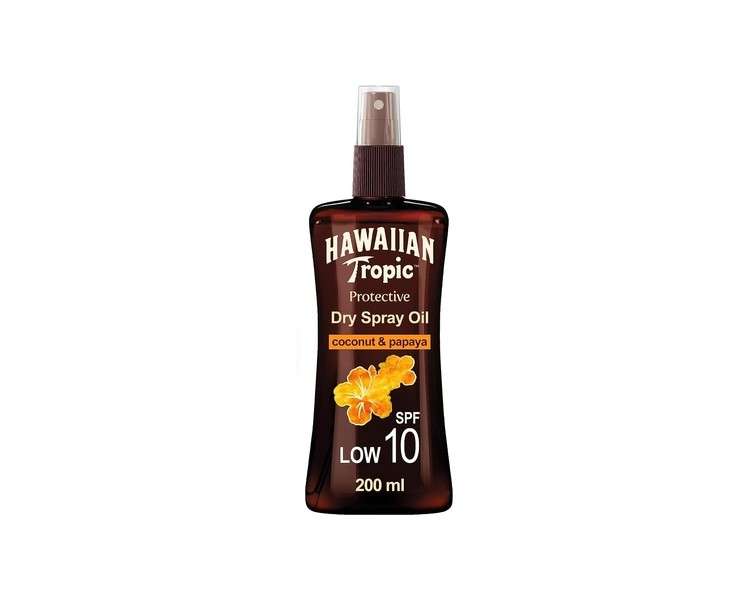 Hawaiian Tropic Protective Dry Oil Spray SPF 10 with Coconut and Papaya 200ml