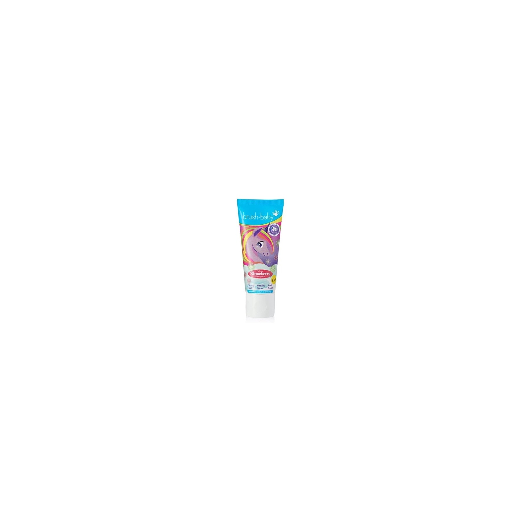 Brush-Baby Natural Strawberry Flavored Unicorn Toothpaste 50ml Tube