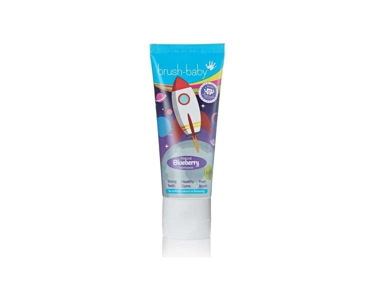 Brush-Baby Natural Blueberry Flavored Rocket Toothpaste 50ml Tube
