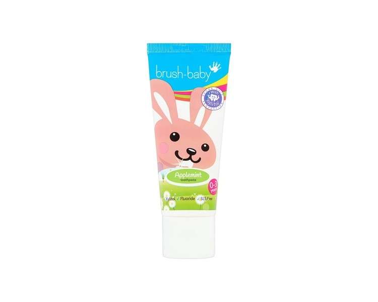 Brush-Baby Applemint Toothpaste for Babies and Toddlers Stage 2 First Teeth 50ml