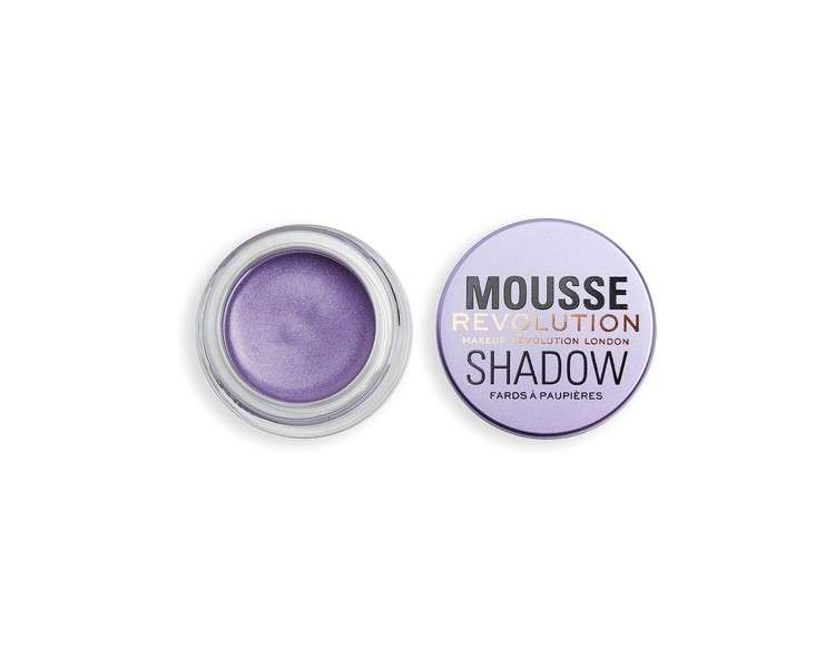 Makeup Revolution Mousse Shadow Creamy Colour for Cheeks and Eyes Whipped Lightweight Formula Cream-to-Powder Lilac 4g