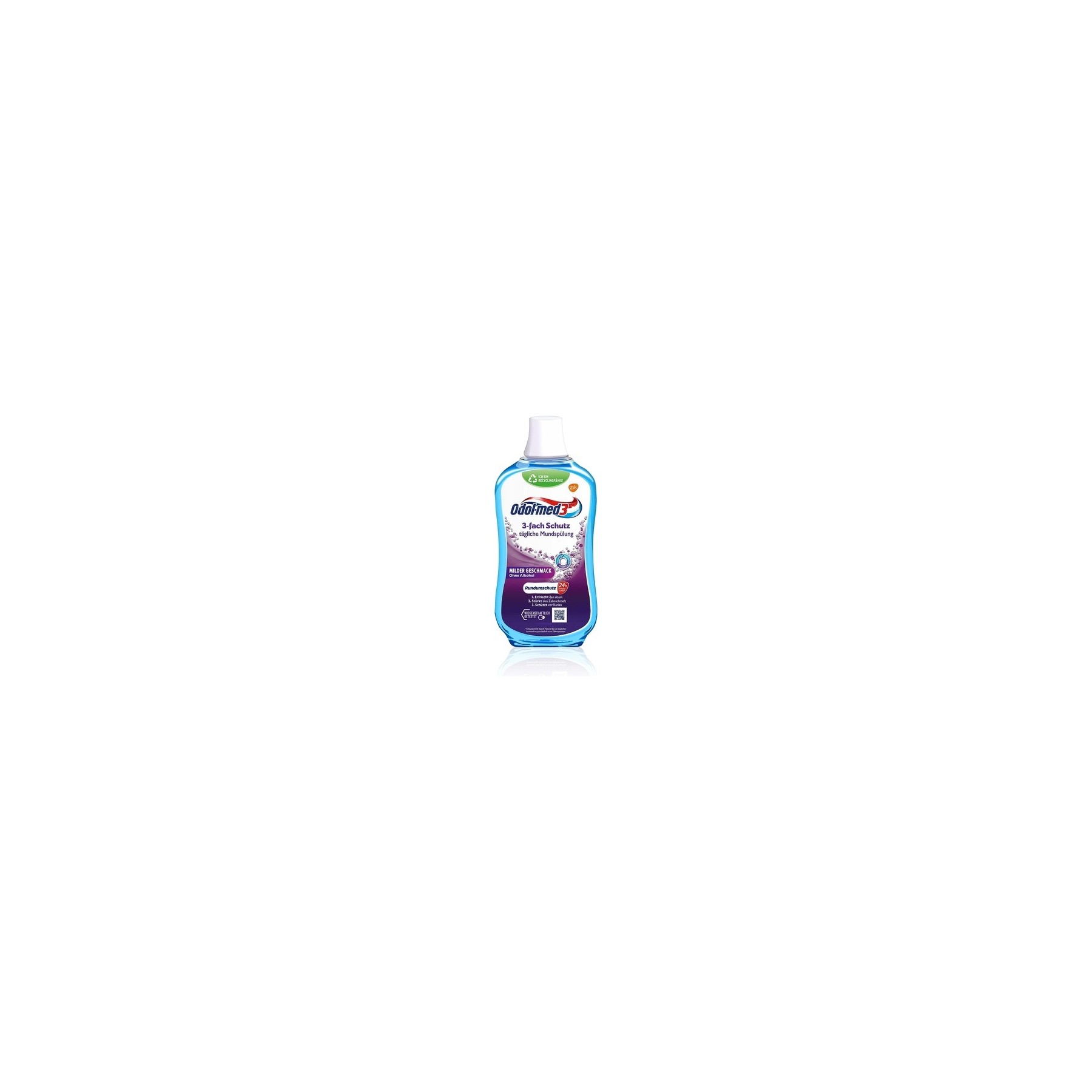 Odol-med3 Mouthwash Triple Protection Alcohol Free Mouthwash 500ml