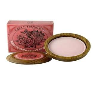 Geo F Trumper Wooden Shaving Bowl with Rose Shaving Soap Refill 1 Count