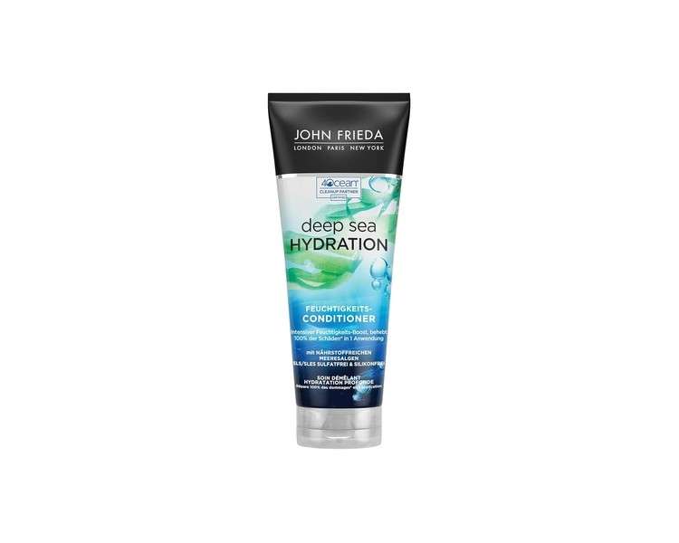 John Frieda Deep Sea Hydration Conditioner 250ml - Intensive Moisture Boost - Repairs 100% of Hair Surface Damage in One Application