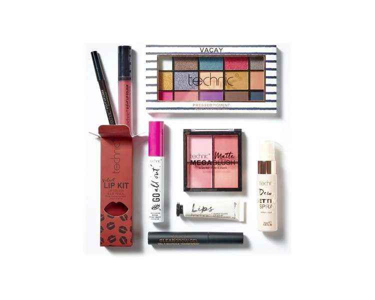 Technic 8 Piece Full Face Makeup Gift Set - Vegan and Cruelty Free