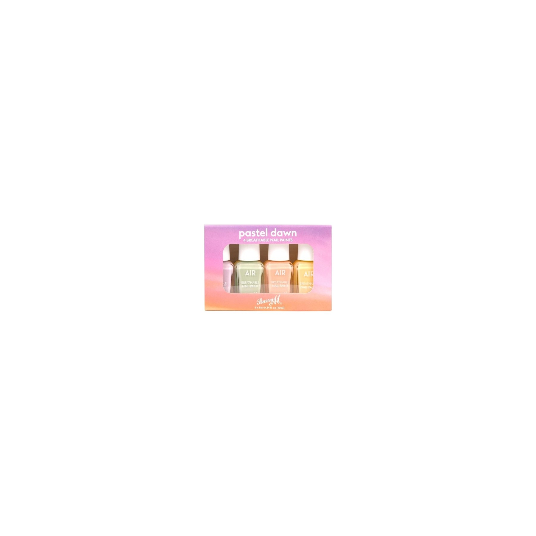 Barry M Nail Paint Gift Set 4 Pastel Air Breathable Nail Paints - Pastel Dawn
