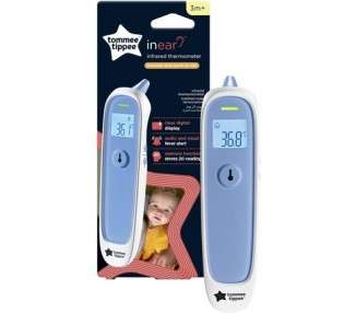 Tommee Tippee InEar Digital Thermometer Essentials for Newborn Baby 1 Second Instant Readings in ˚C or ˚F