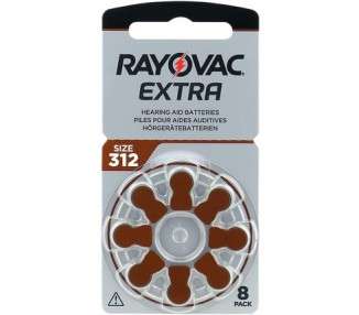 Rayovac Extra 312 High Performance Zinc Air Hearing Aid Batteries