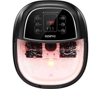 RENPHO Foot Spa Massager with Fast Heating and Automatic Massage - Black