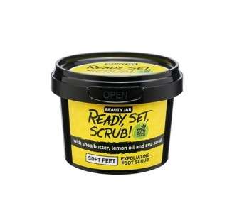 Beauty Jar READY, SET, SCRUB! Exfoliating Foot Scrub 135g - Sea Sand, Shea Butter, Lemon Oil