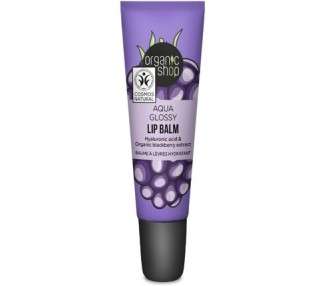 Organic Shop Aqua Glossy Lip Balm Hyaluron Therapy with Hyaluronic Acid and Blackberry Extract 10ml