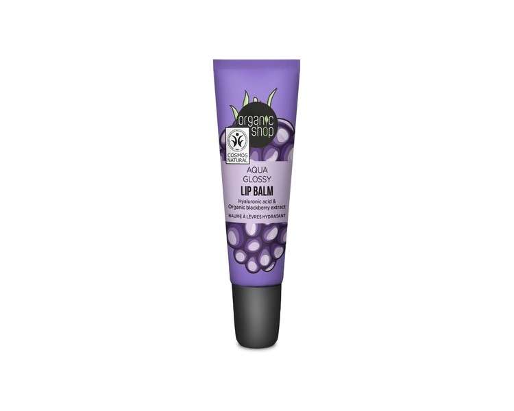 Organic Shop Aqua Glossy Lip Balm Hyaluron Therapy with Hyaluronic Acid and Blackberry Extract 10ml