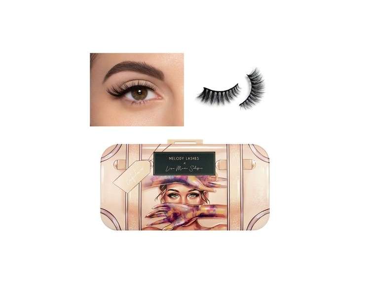 Melody Lashes Natural Eyelashes Premium Quality Half Lashes Soft Cotton Band Reusable Vegan Natural Cat Eye Lashes for a Dreamy Eye Look Confidence