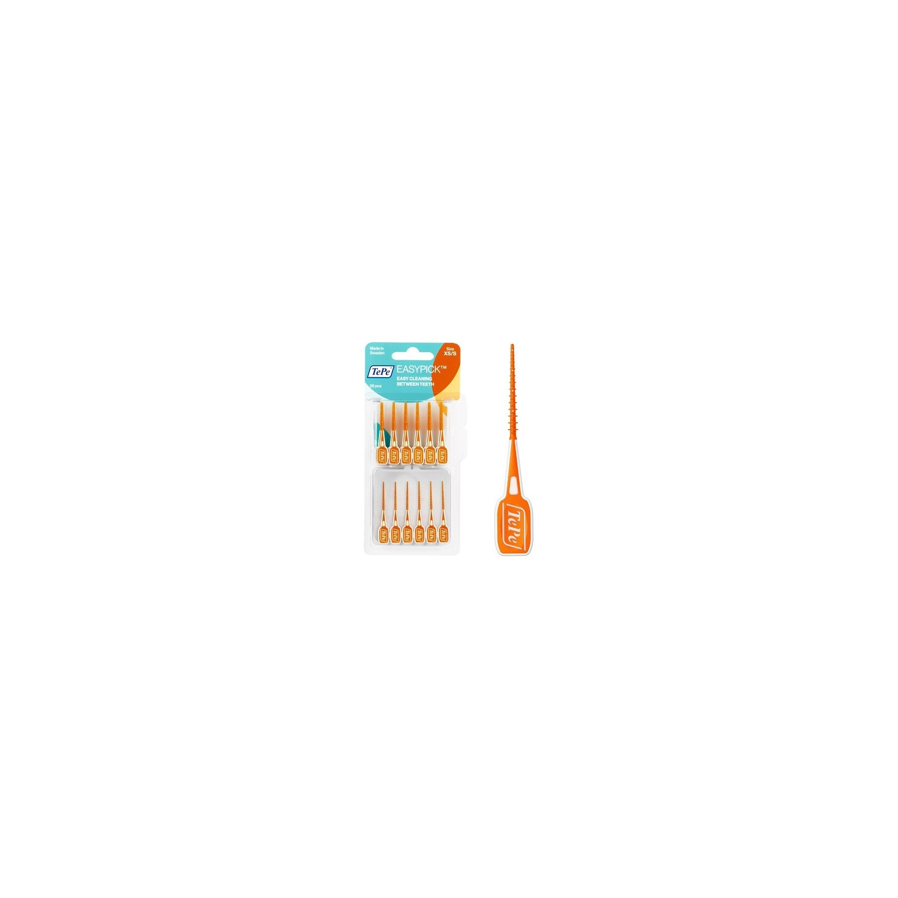 TEPE Easypick Dental Picks Size XS/S Orange 36 Count
