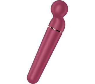 Satisfyer 'Planet Wand-er' Massage Wand with 60 Vibration Modes 30.5cm | Powerful & Quiet Massager for Neck, Shoulder, and Back | Electric Massager, Color: Berry