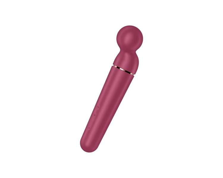 Satisfyer 'Planet Wand-er' Massage Wand with 60 Vibration Modes 30.5cm | Powerful & Quiet Massager for Neck, Shoulder, and Back | Electric Massager, Color: Berry