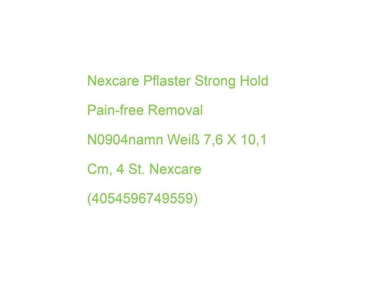 Nexcare Strong Hold Pain-free Removal Bandage White 7.6 x 10.1 cm - Pack of 4