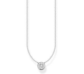Thomas Sabo Women Necklace Circle with White Stone Silver 925 Sterling Silver KE1881-051-14