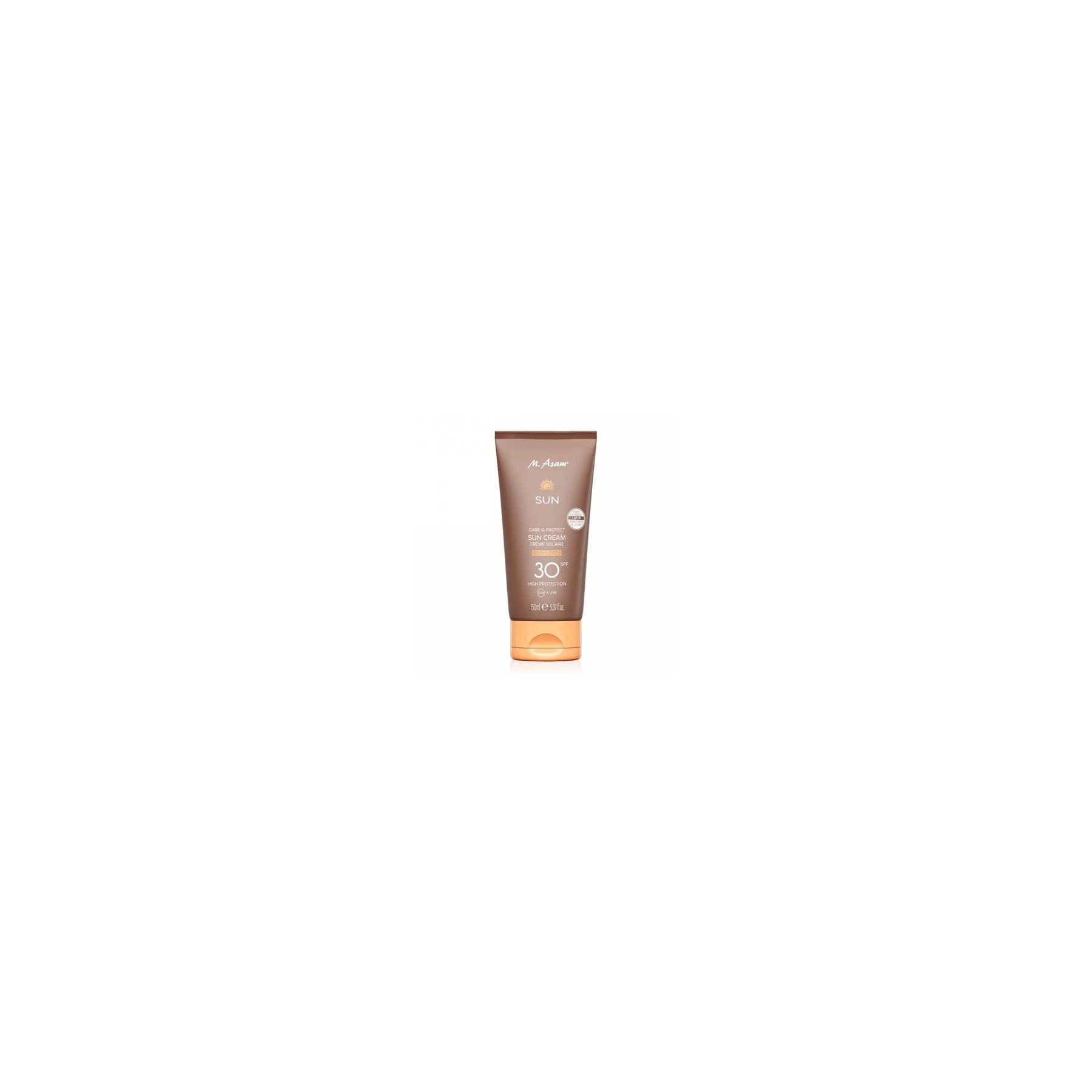 M. Asam SUN Care & Protect Body Sunscreen SPF 30 150ml - with Immediate Protection from UV Radiation, Nourishes Skin with Shea Butter & Vitamin E, Non-Greasy Texture, Vegan and Waterproof