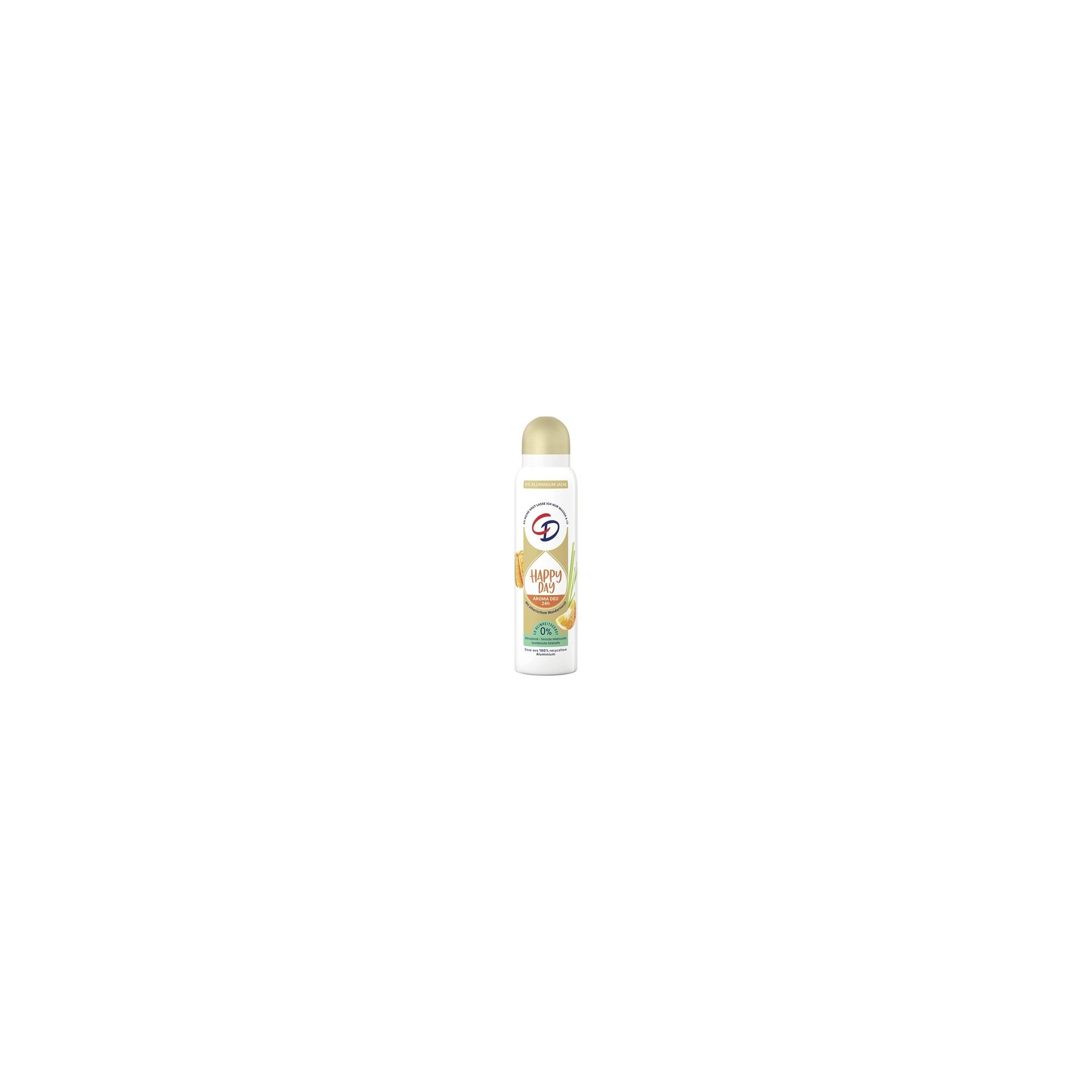 CD Aroma Deo-Spray Happy Day 150ml Aluminum-Free Deodorant with Essential Mandarin Oil and Lemongrass Extract