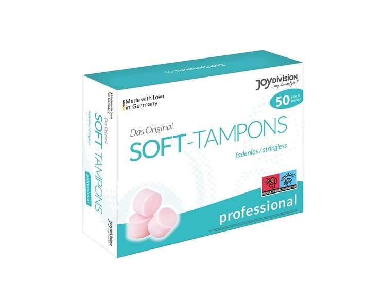 JOYDIVISION Soft-Tampons Professional 50 Pieces for Sport, Swimming & Spa