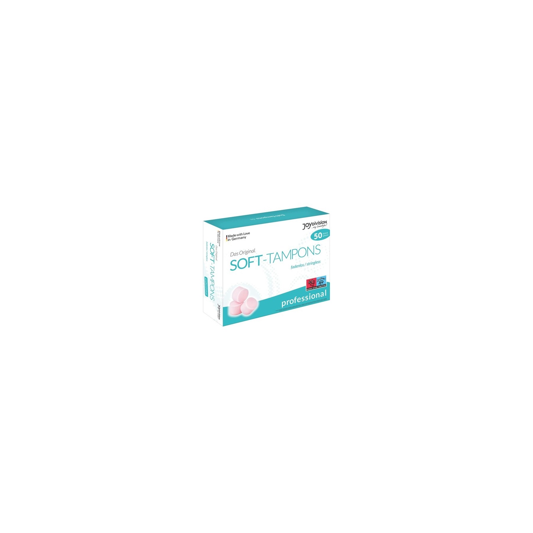 JOYDIVISION Soft-Tampons Professional 50 Pieces for Sport, Swimming & Spa