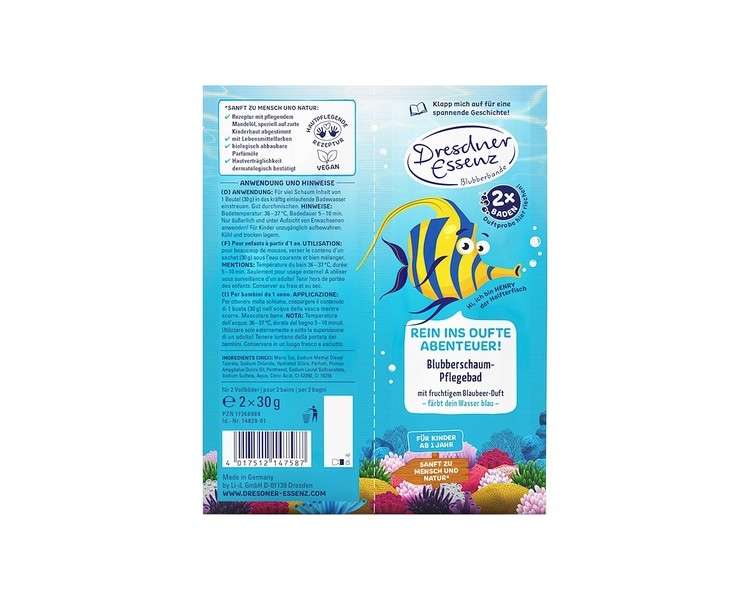 Dresdner Essenz Berry Scented Bubble Bath for Kids 60g