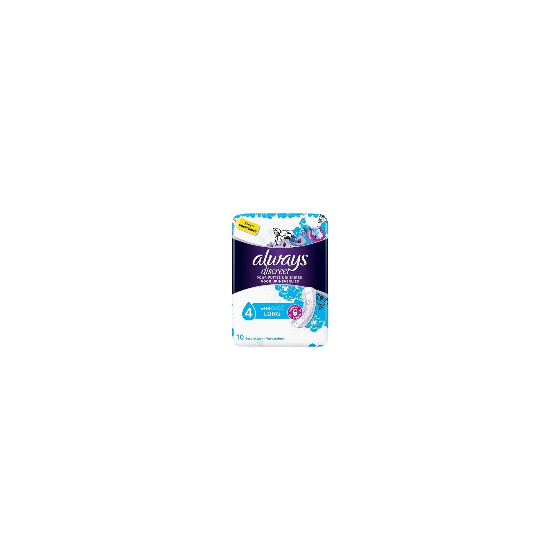 Always Discreet Long Pads for Incontinence and Bladder Control 10 Count