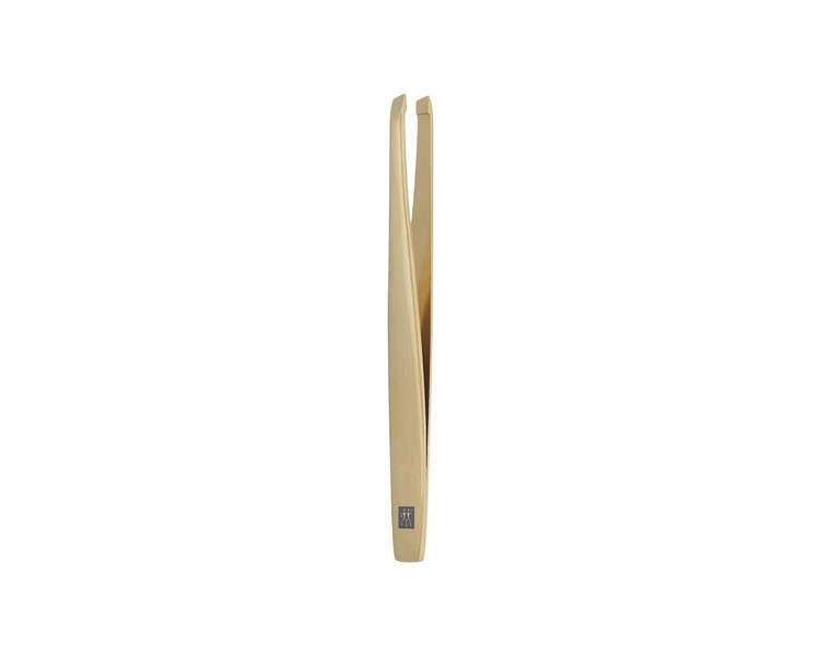 ZWILLING Gold Edition Slanted Tip Tweezers for Precise Hair Plucking