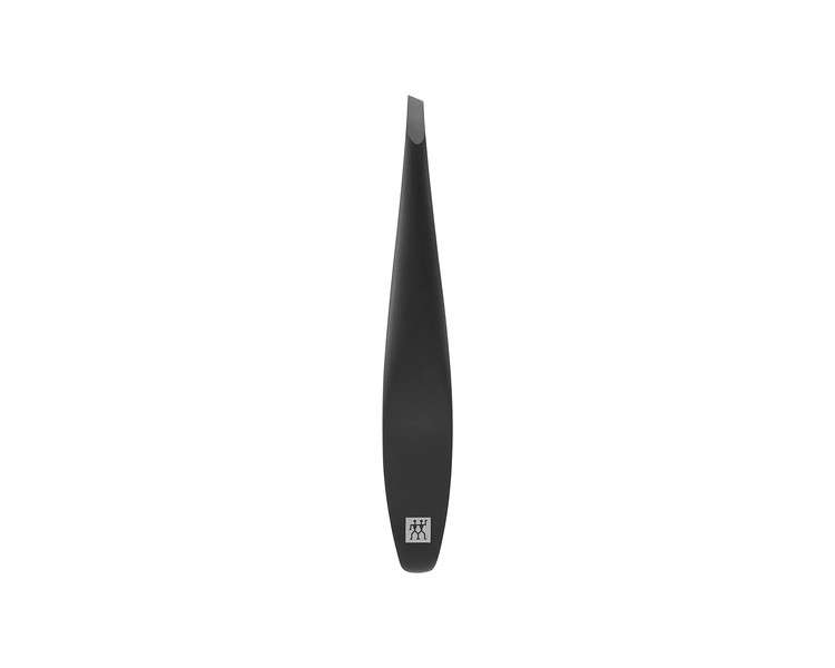 ZWILLING Professional Eyebrow Tweezers Made of Stainless Steel - Angled Hair Plupper Carbon Matte Premium Black