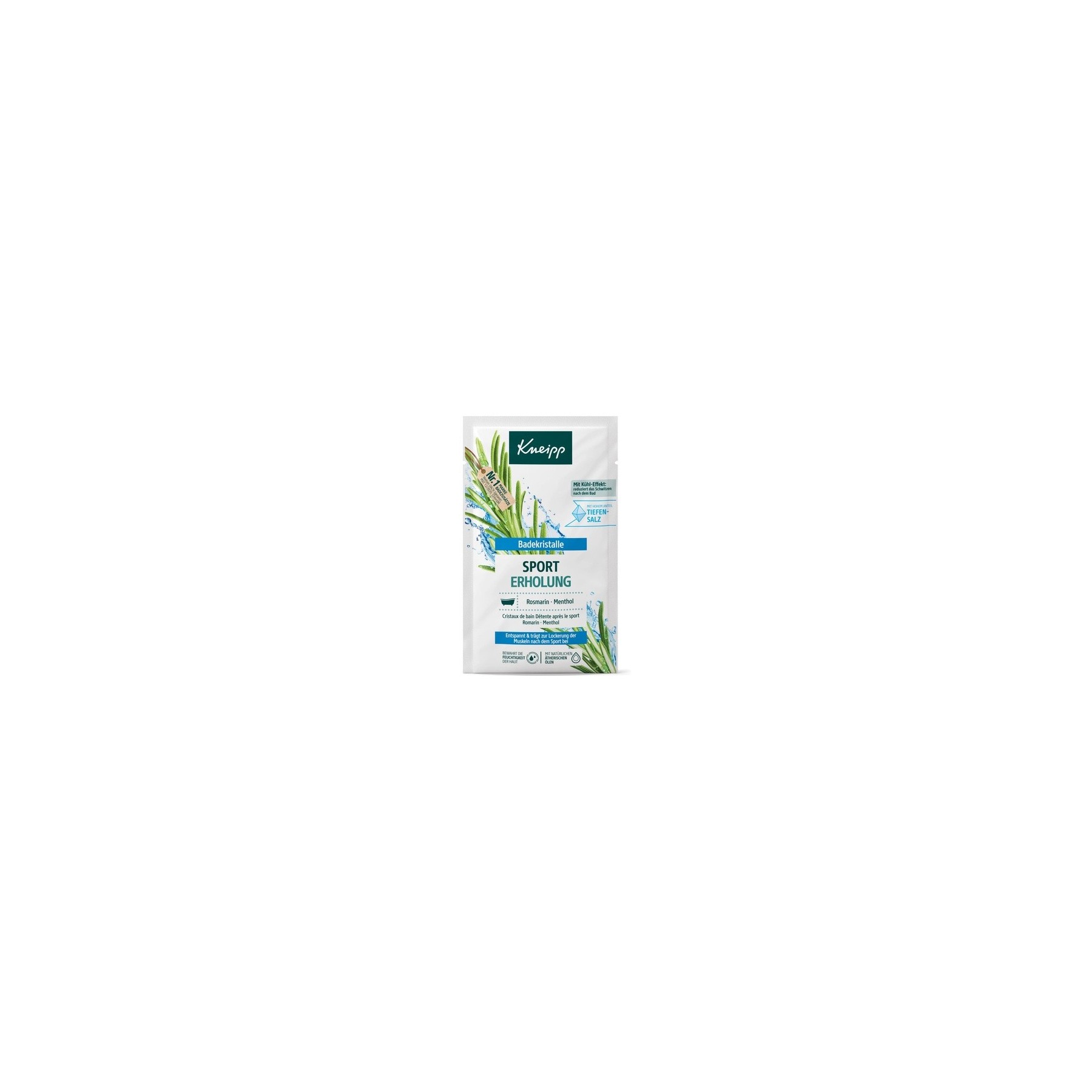 Kneipp Bath Crystals Sports Recovery with Rosemary Oil, Menthol, Eucalyptus & Camphor 60g