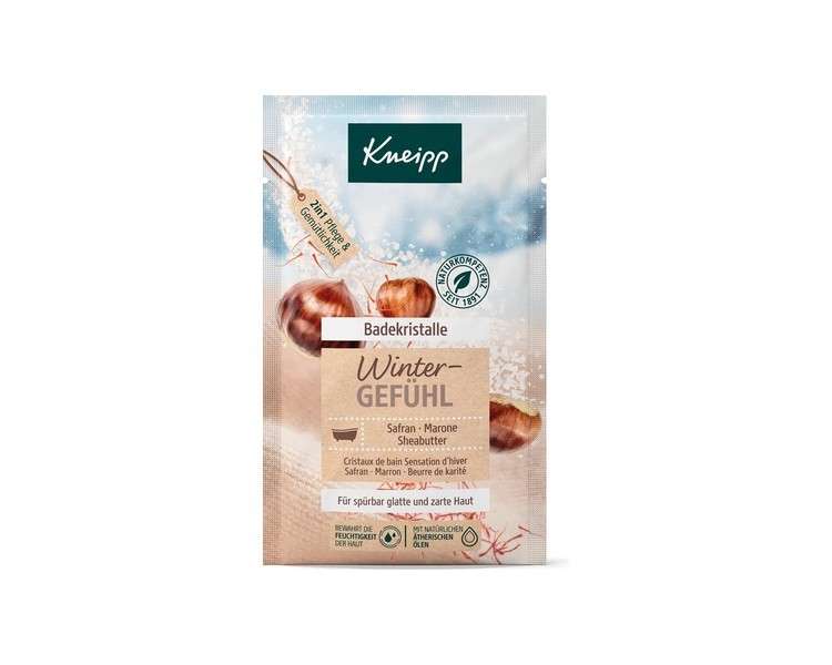 Winter Feel Bath Crystals with Saffron, Chestnut, and Shea Butter for Smooth and Delicate Skin