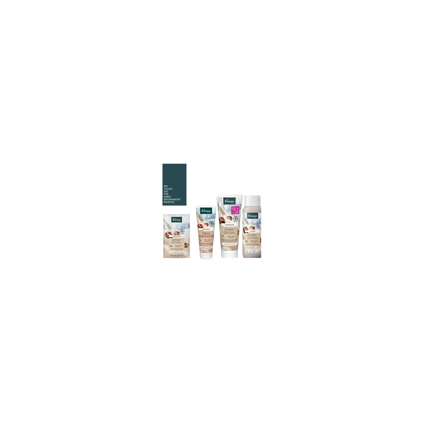 Kneipp Winter Feeling Cream Bath Shower Cream Hand Cream Bath Salt 4 Piece Set - 1L